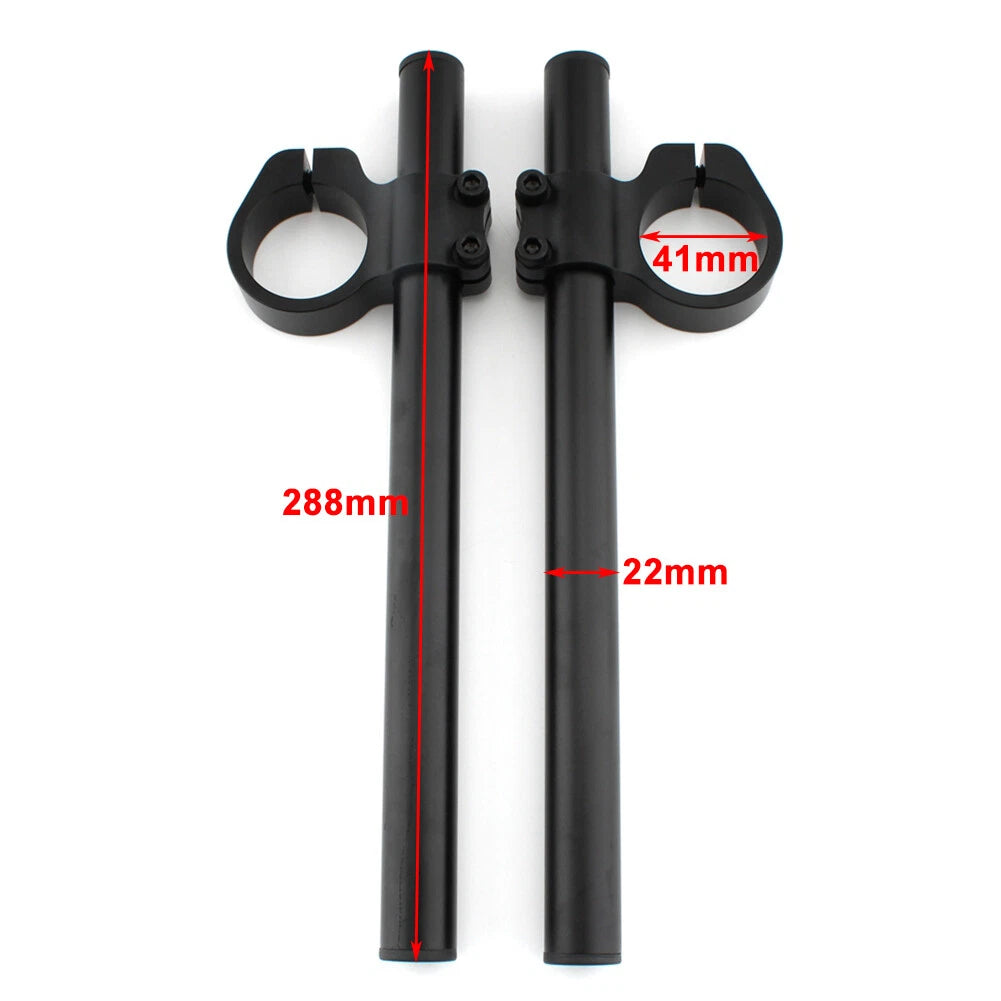 CNC High Lift Clip Ons for Honda CB350 (1972–1974) Black