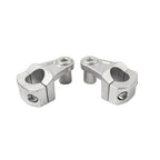 Silver Motorcycle Handlebar 7/8" to 1-1/8" Fat Bar Mount Clamps (Fits Most)