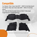 Set of 2 Black TPE Floor Mats for Nissan Titan/Titan XD (2016–2021)