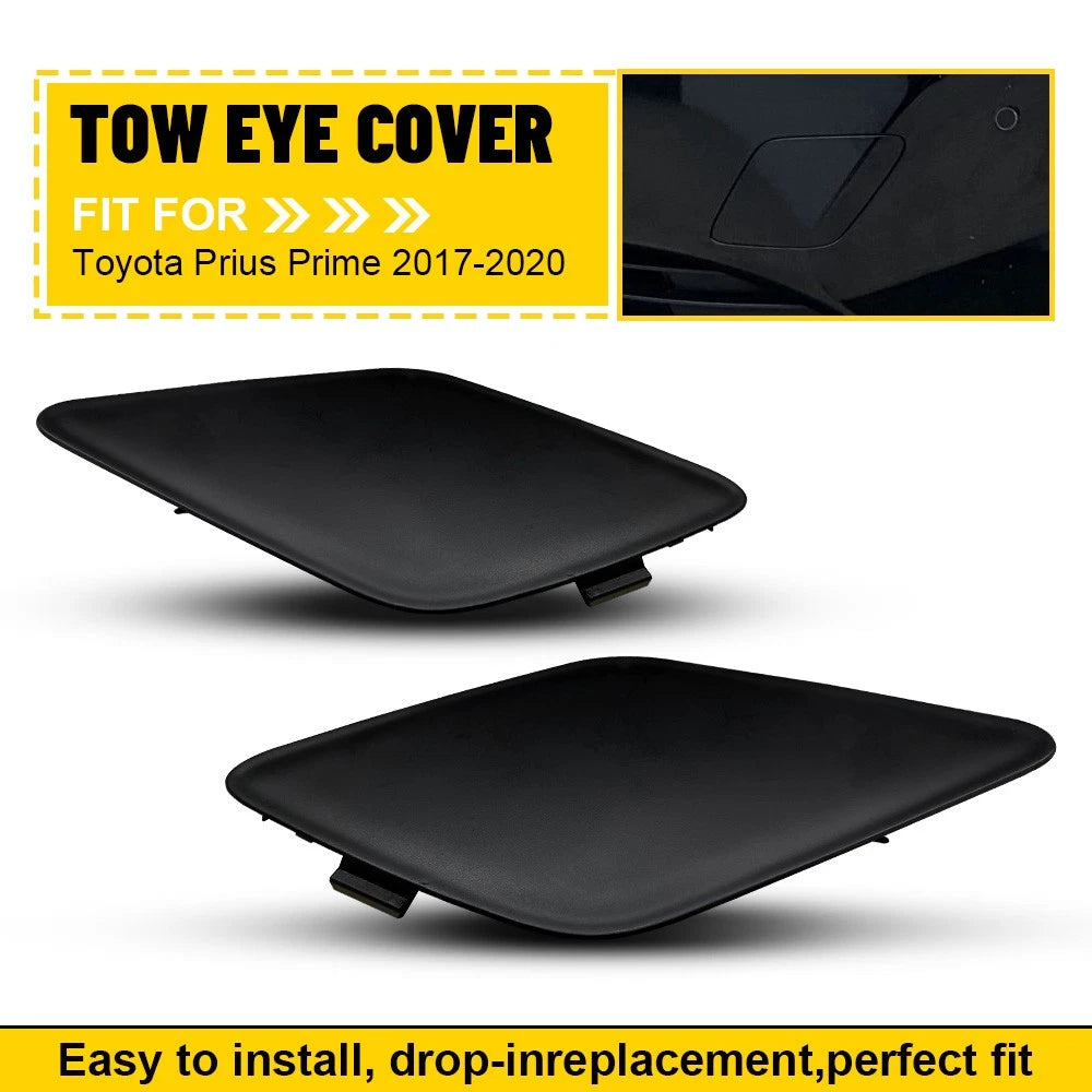 Set of 2 Tow Hook Eye Cap Covers for Toyota Prius Prime (2017–2020)