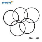 Piston Ring Set (STD) for Yamaha 20-70HP Outboard Engine (67C-11603, 67C116030000)