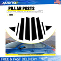 Set of 8 Black Window Door Pillar Post Covers for Hyundai Elantra (2017–2020)