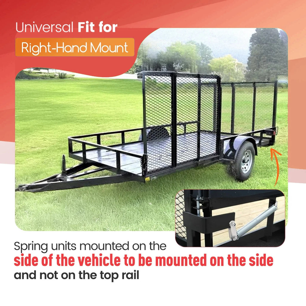 Steel Spring Lift Assist for Trailer & Utility Tailgates (Right Side)