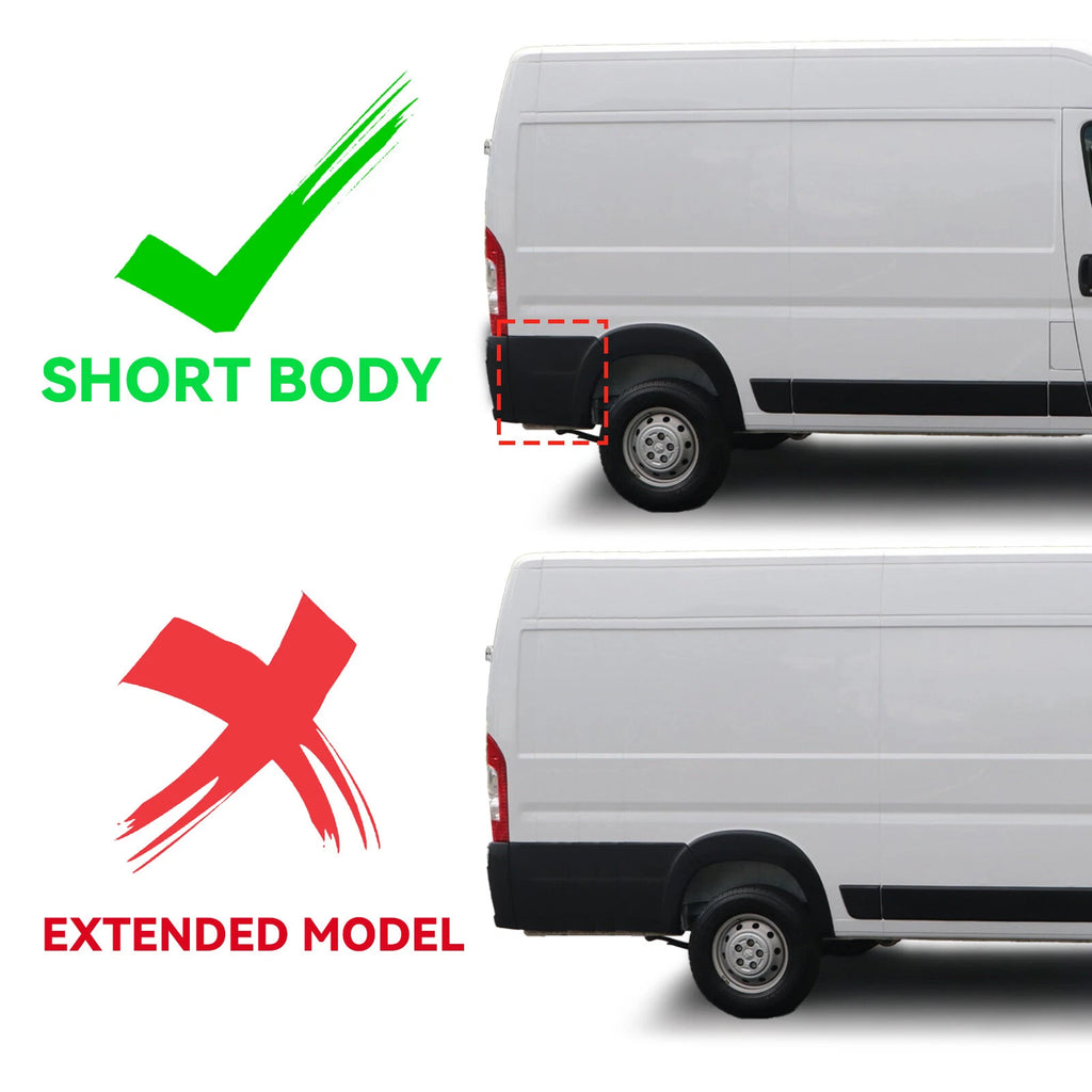 Rear Driver Side Quarter Panel Trim Molding Cover for Ram ProMaster (2019–2022)
