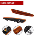 2X Amber Lens Front Bumper Side Marker Lights for Chevy Corvette C6 (2005–2013)