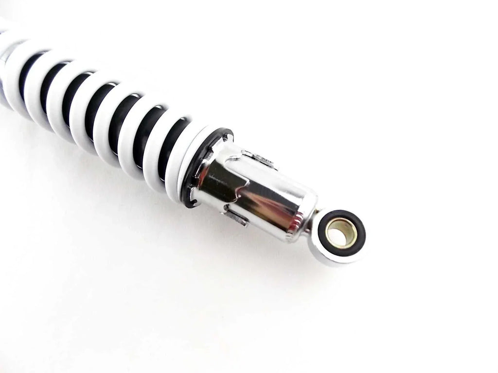 400mm White/Chrome Rear Shock Absorbers for Suzuki DR400