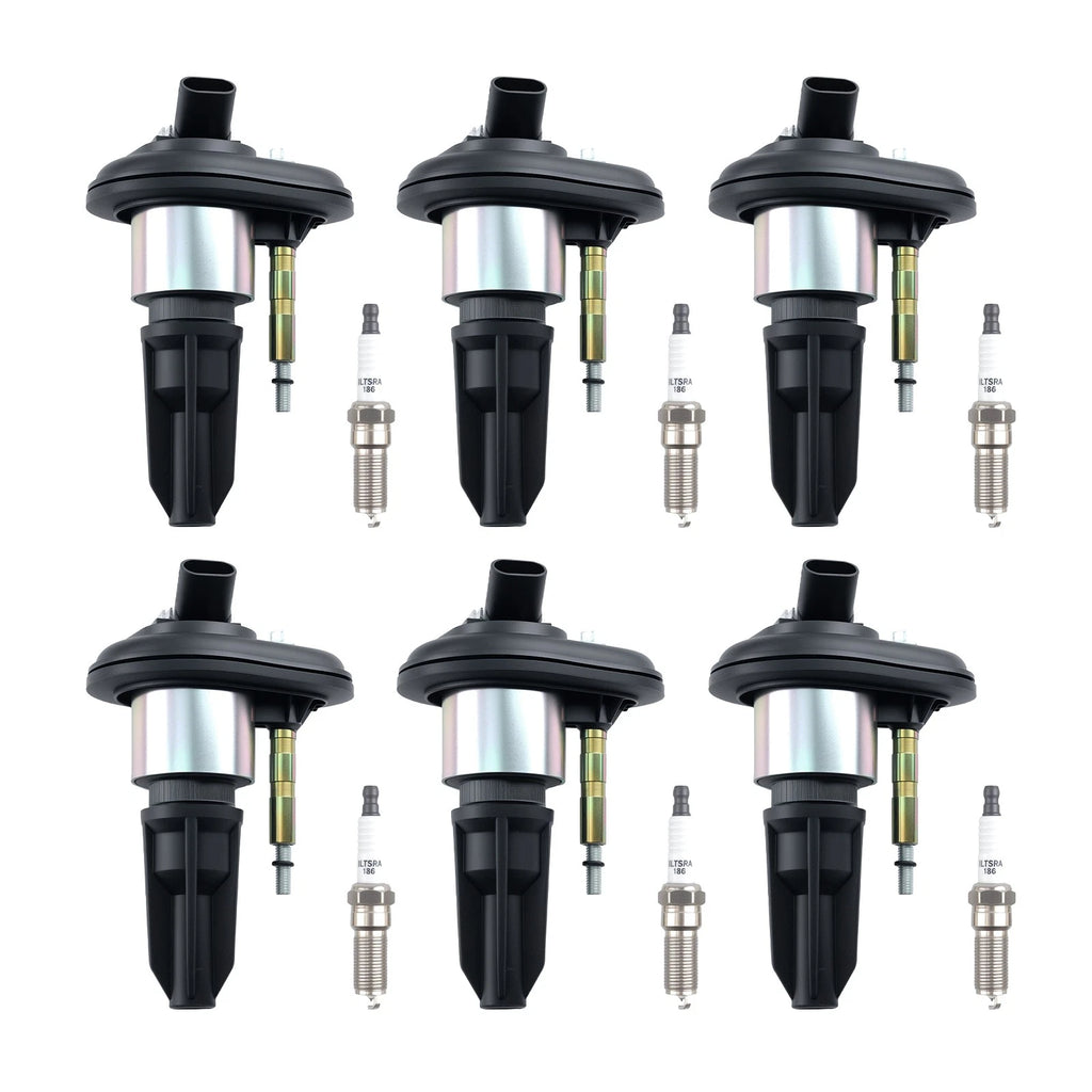 6X Ignition Coil and Spark Plug Set for Chevrolet Colorado Trailblazer (2002-2006)