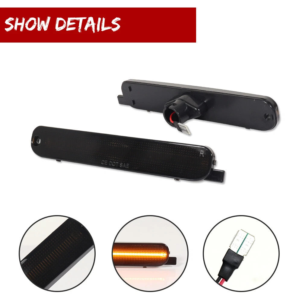 2X Smoked Amber LED Front Side Marker for Chevy Lumina & Monte Carlo (1995–2001)