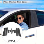 10X Door Pillar Window Trim for Mazda 6 (2014–2020) Carbon Fiber Black
