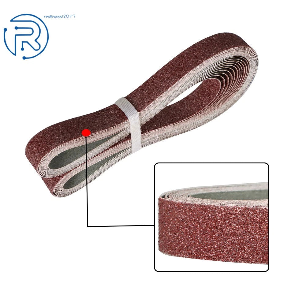 Set of 12 Sanding Belts 1" × 42" 60 80 120 150 240 400 Grit Aluminum Oxide