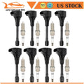 Set of 8 Ignition Coils & Spark Plugs for Nissan Armada (2017–2022) V8 5.6L