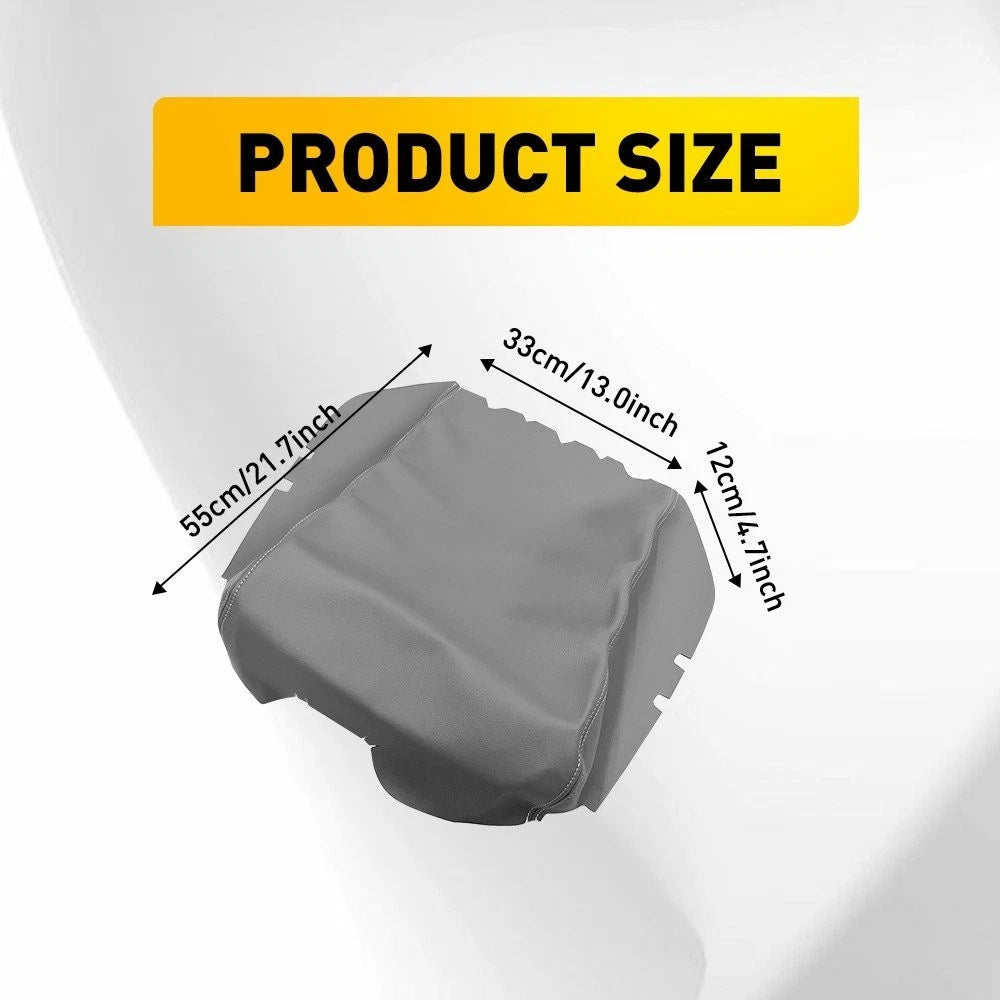 Gray Leather Console Lid Cover for Toyota Tundra (2007–2013) & Sequoia (2008–2022)