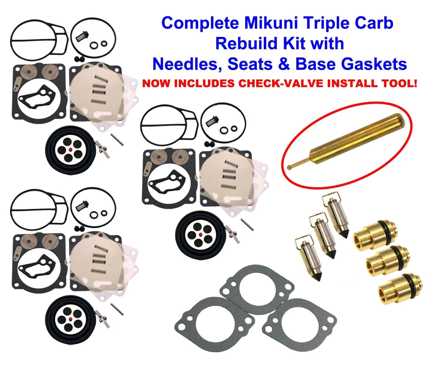 Mikuni Carburetor Rebuild Kit for Yamaha Triple
