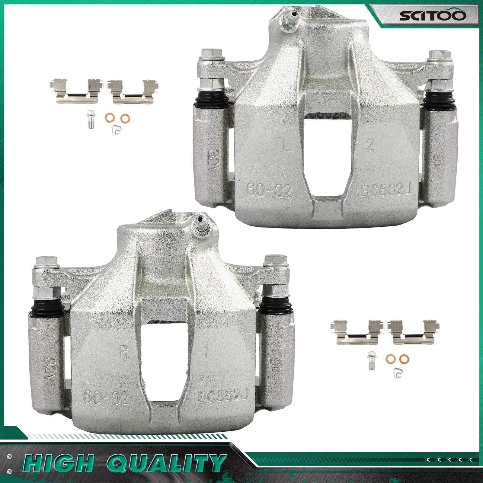 Front Pair Brake Calipers w/ Bracket for Lexus IS250 (2009–2015)