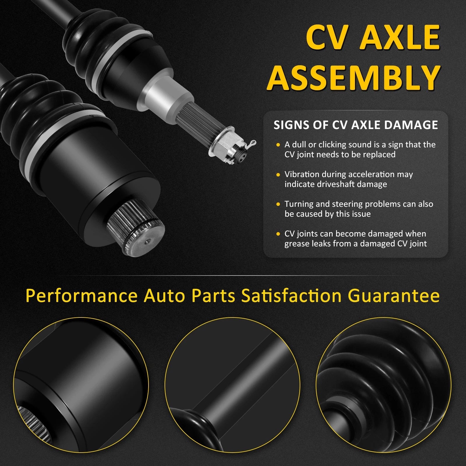 Rear CV Joint Axle for Polaris Sportsman 350 400 500 4x4