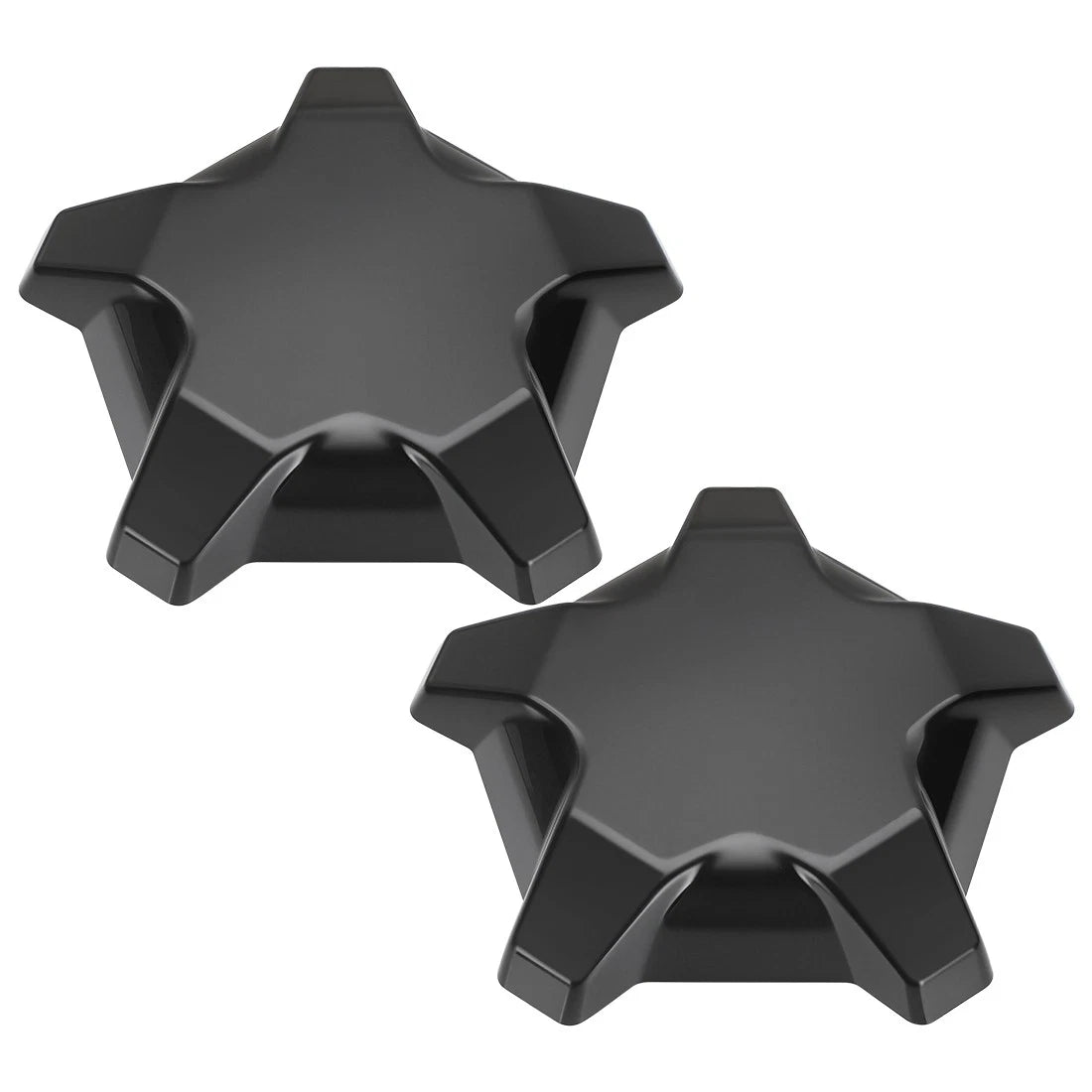 2PCS Matte Flash Black Rim Caps for Polaris RZR Turbo Pro R 4 (2022–2024)