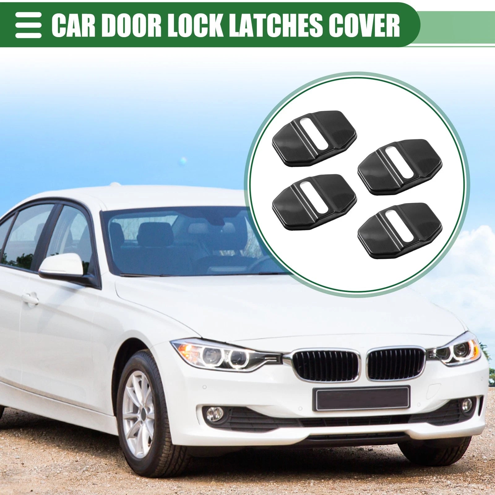 Set of 4 Door Latch Lock Cover Protectors for BMW 1 Series 2 Series X5 (2011–2020)