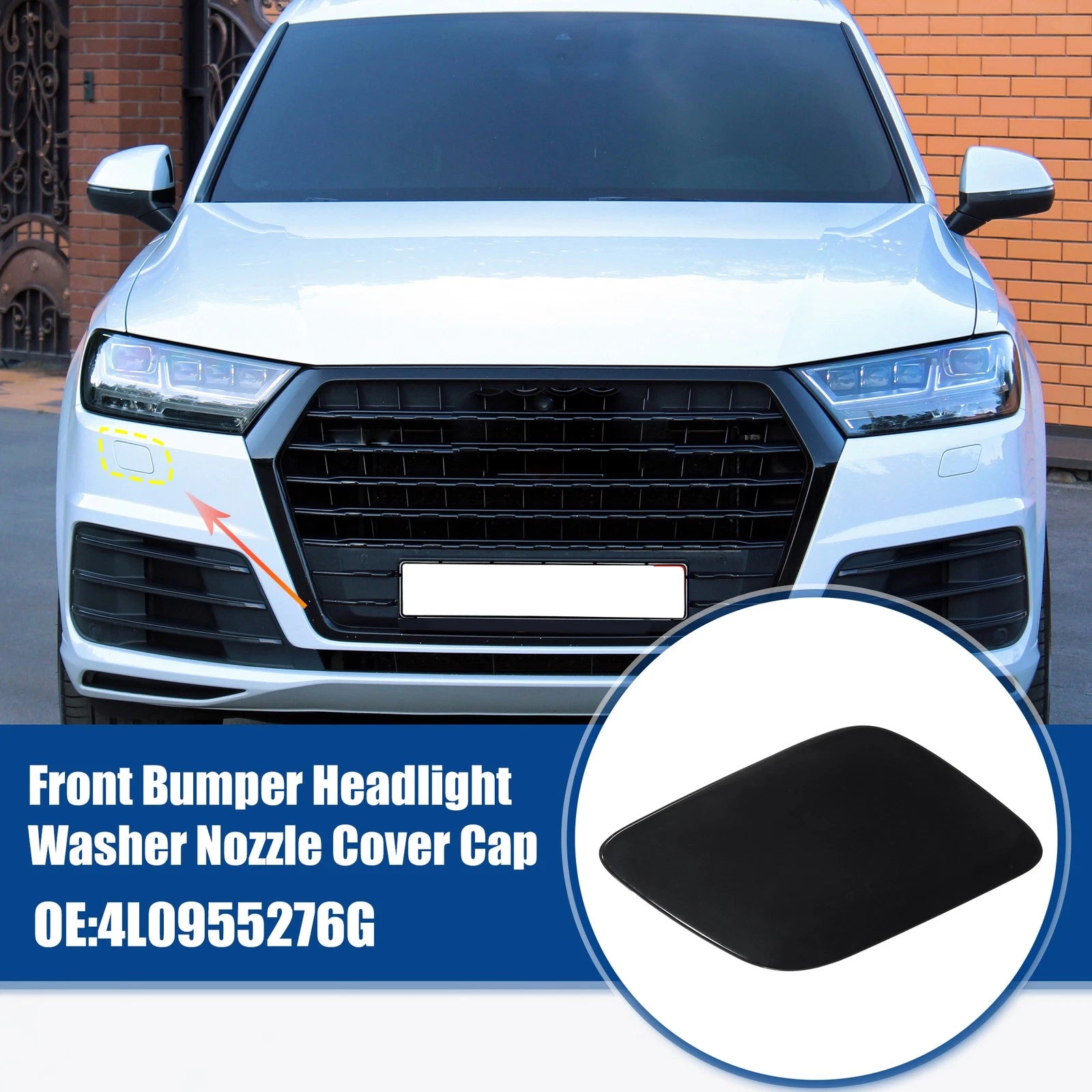Front Right Bumper Headlight Washer Nozzle Cover for Audi Q7 (2007–2015)