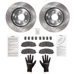 Front Brake Rotors & Pads Set for Chrysler Voyager (2020–2021) Ram C/V (2012–2015)
