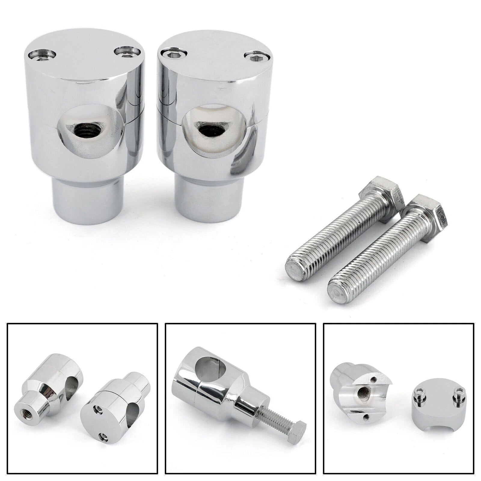 2" Handlebar Risers for Yamaha V-Star, Honda VTX, Suzuki C T9 (2000–2023)