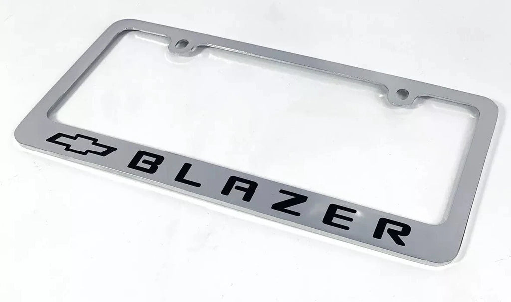 Chrome License Plate Frame Premium Engraved for Chevy Blazer (2019–2024)