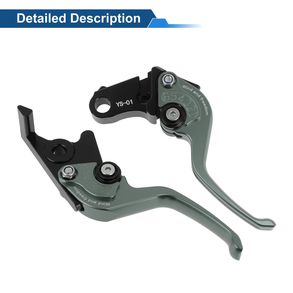Adjustable Short Brake Clutch Lever for Honda Monkey 125 (2019–2024) Titanium Tone
