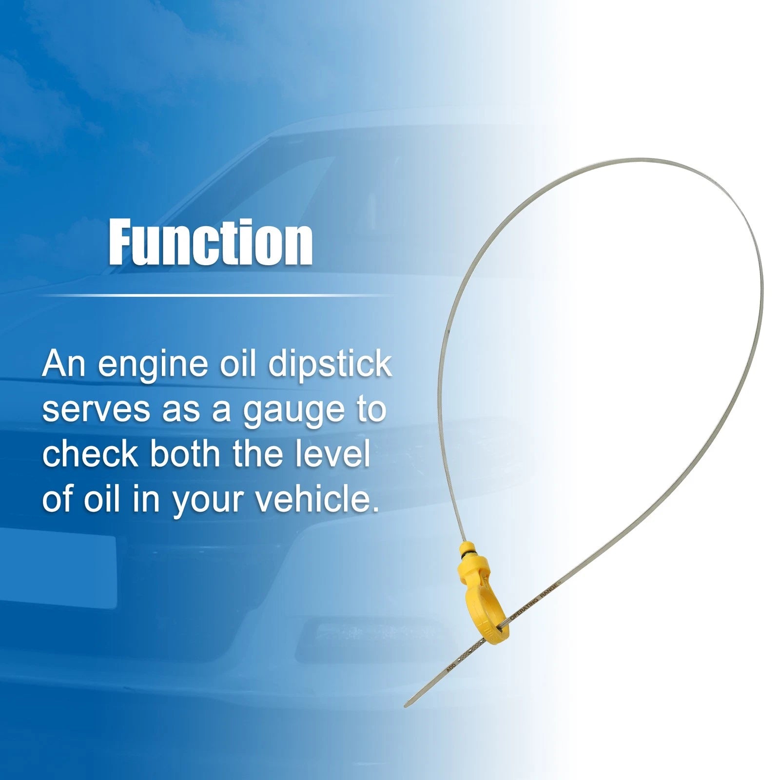 Engine Oil Fluid Level Dipstick for Chevrolet C2500 (1992–1999) No. 12648908