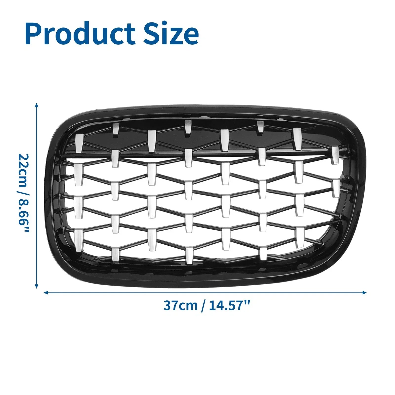 Front Hood Grille for BMW X5 X6 (2008 - 2013)