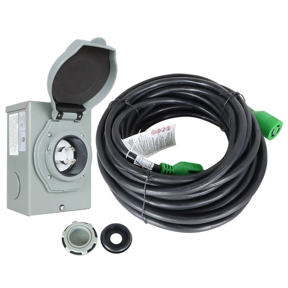 30 Amp RV Power Extension Cord for Generator (50ft)