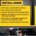 Matte Flat Black Vinyl Wrap Film for Automotive Applications