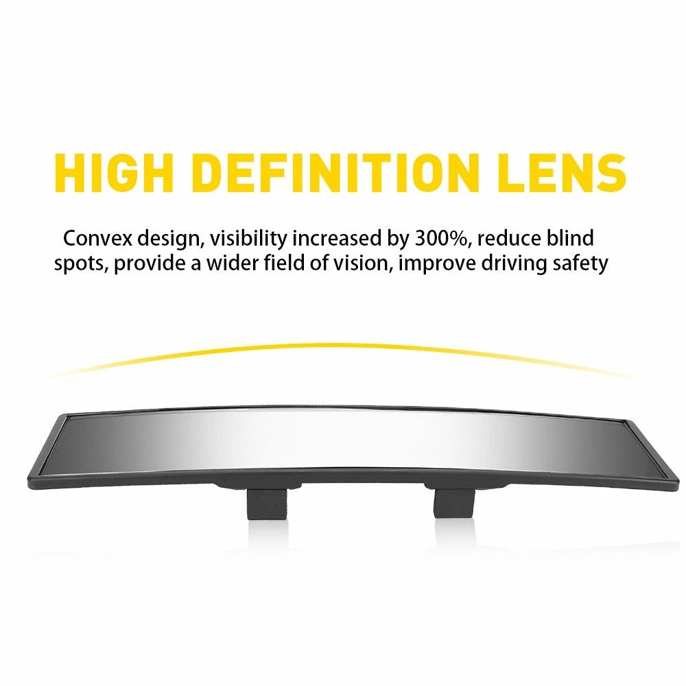Wide-angle Convex Interior Clip On Rear View Mirror for Universal Vehicles