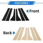 6 Pcs Door Pillar Window Trim for Hyundai Palisade (2020–2023) Black