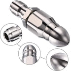 Stainless Steel Sewer Jetter Nozzle for Pressure Washer (1/4 Connect)