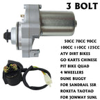 3 Bolt Starter for 50cc 70cc 90cc 100cc 110cc 125cc Dirt Bikes Go Karts
