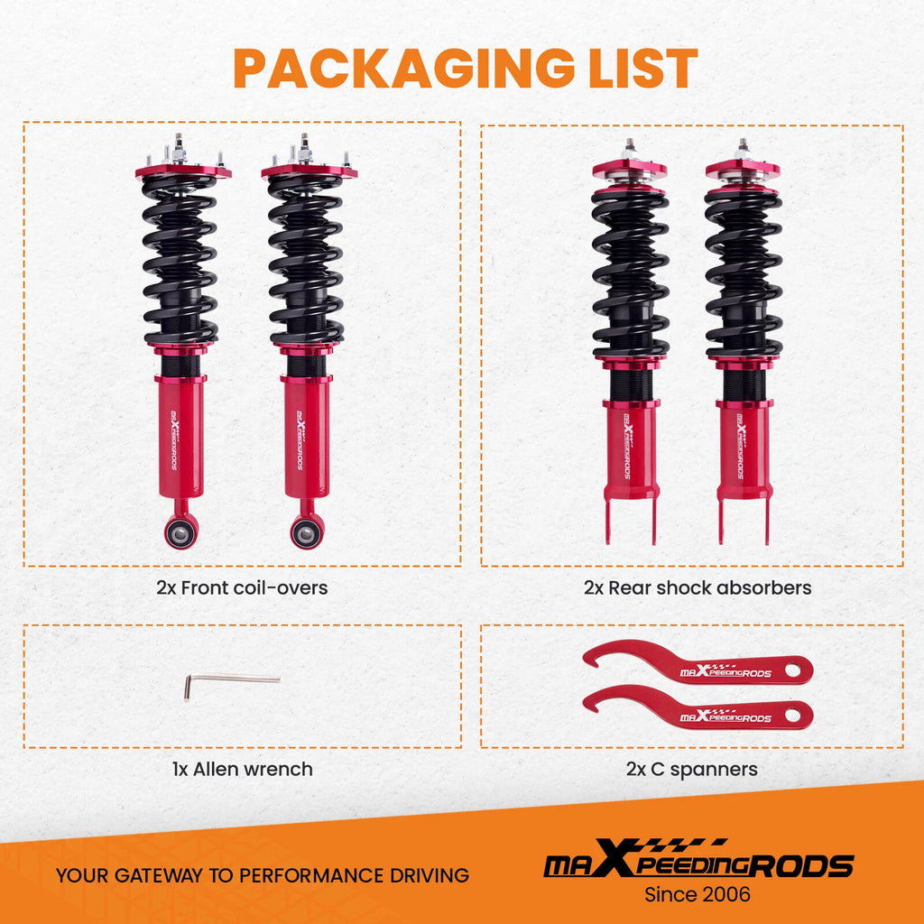 24 Way Damper Coilovers Suspension Lowering Kit for Nissan 370Z Z34 (2009–2016)