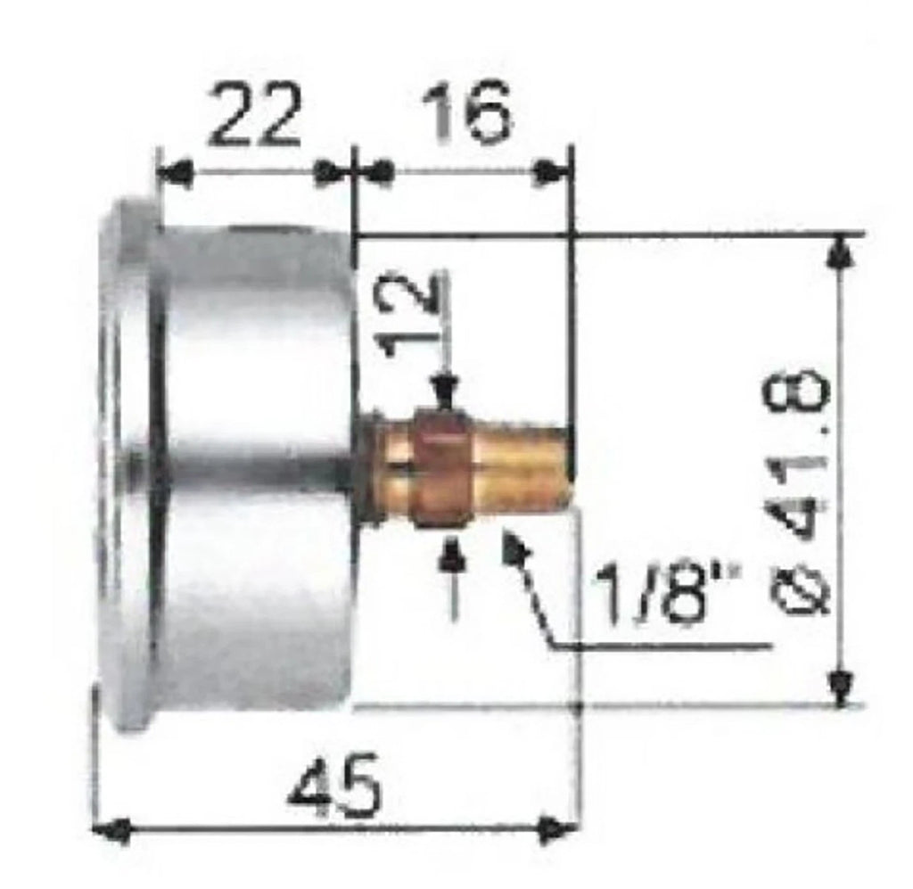 Oil Pressure Gauge 60psi for V-Twin Motorcycles (HARDDRIVE)