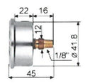 Oil Pressure Gauge 60psi for V-Twin Motorcycles (HARDDRIVE)