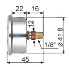 Oil Pressure Gauge 60psi for V-Twin Motorcycles (HARDDRIVE)