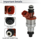 Fuel Injector N350-13-250 for Mazda RX-7 (1989–1991) 1 Pc Red