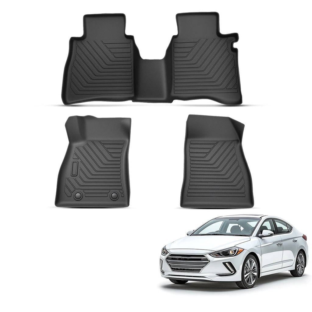 Set of 4 Carpet Floor Mats for Hyundai Elantra (2017–2020) All Weather Anti-Slip