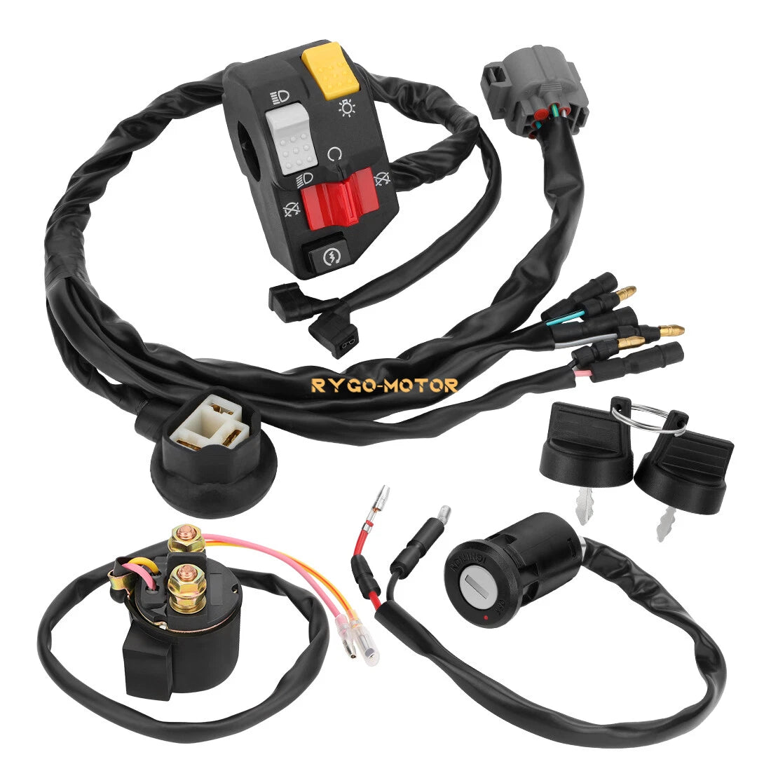 Handlebar Key Starter Relay Switch Kit for Honda TRX300EX Sportrax 300 (1993–2006)