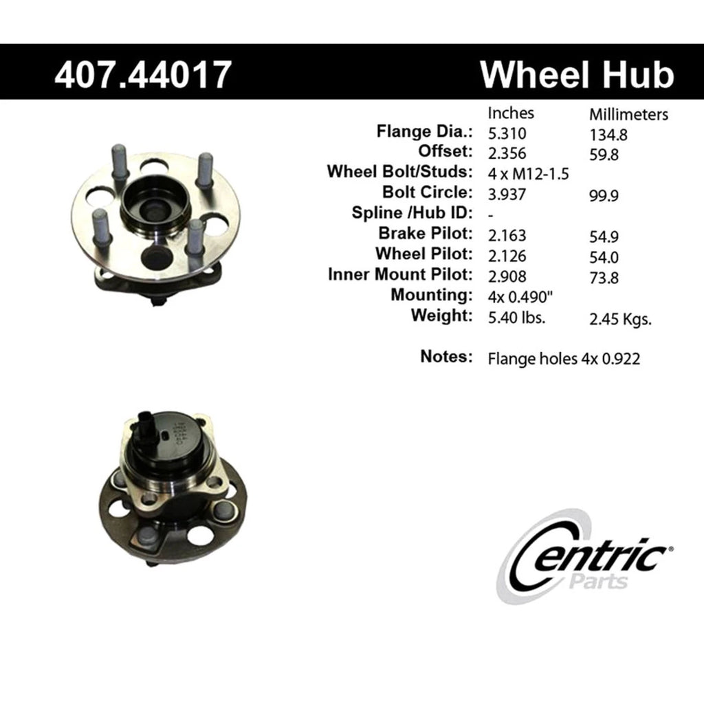Set of 2 ABS Wheel Hubs for Scion iQ