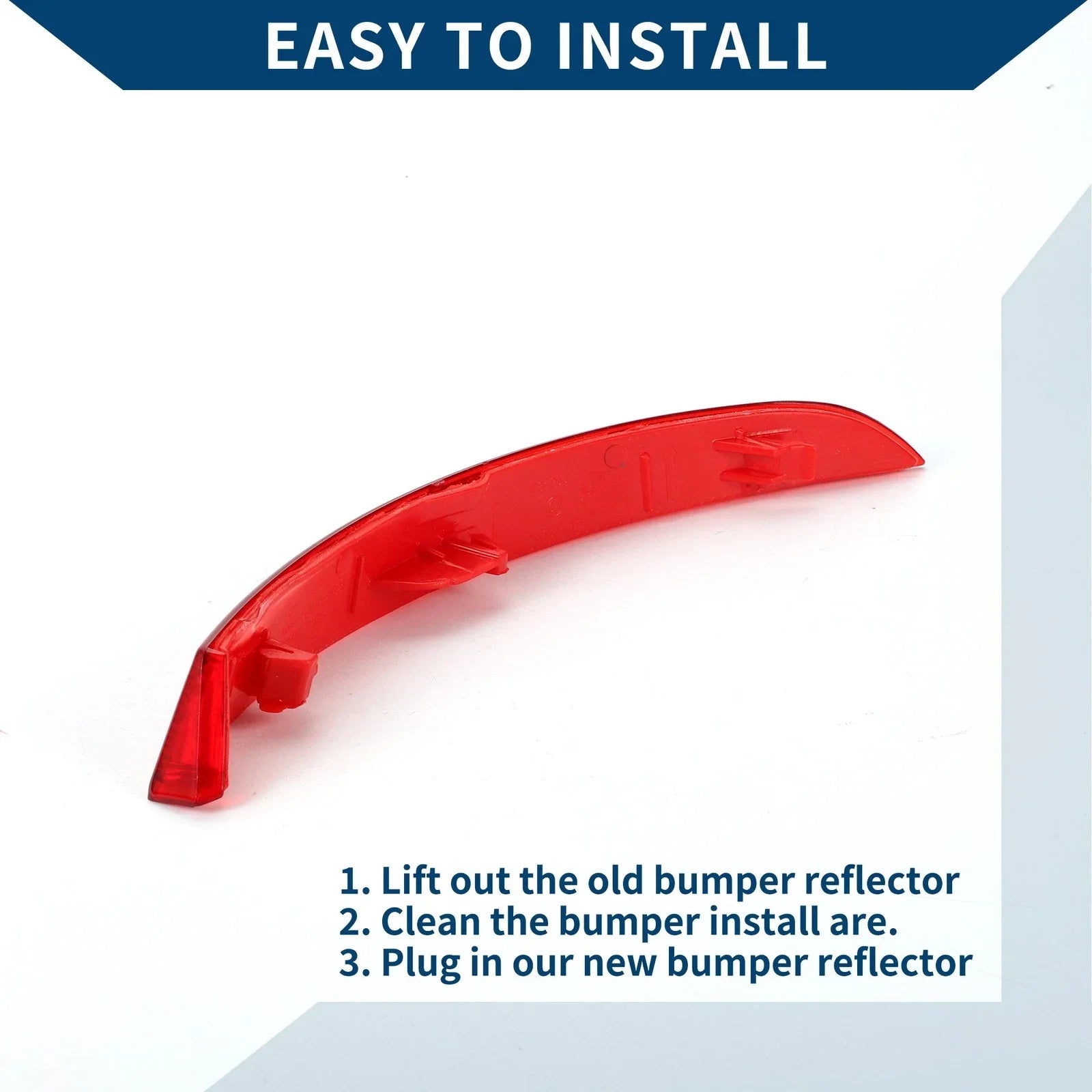 Bumper Reflector for BMW 535i GT Red 1 Pcs Rear Left (2014-2017)