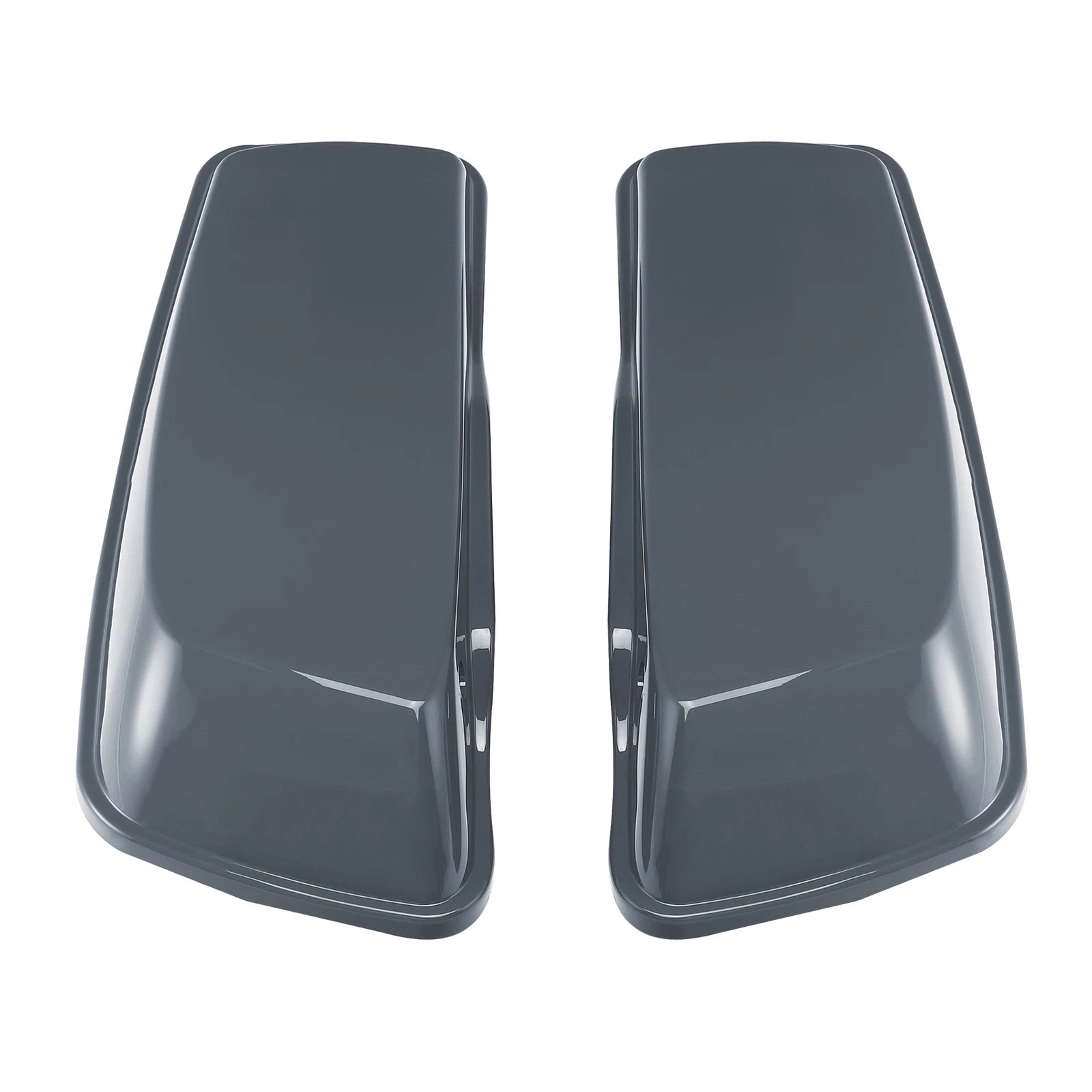 Hard Saddlebag Lids for Harley Touring Road Street Glide (2014–2024) Gunship Gray