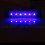 Set of 5 White Blue Sealed Side Marker Clearance Lights for Trailer Truck