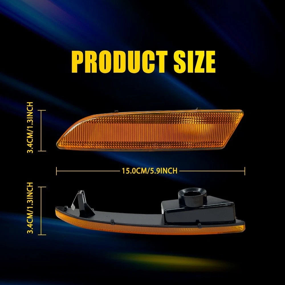 2X LED Front Amber Lens Side Marker Lights for Chrysler Crossfire (2004–2008)