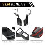 2 Pcs Steering Wheel Cover Trims for Toyota Tacoma (2016–2023) - Carbon Fiber Pattern