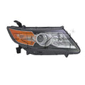 Black Passenger Side Halogen Head Light Assembly for 2014-2017 Honda Odyssey