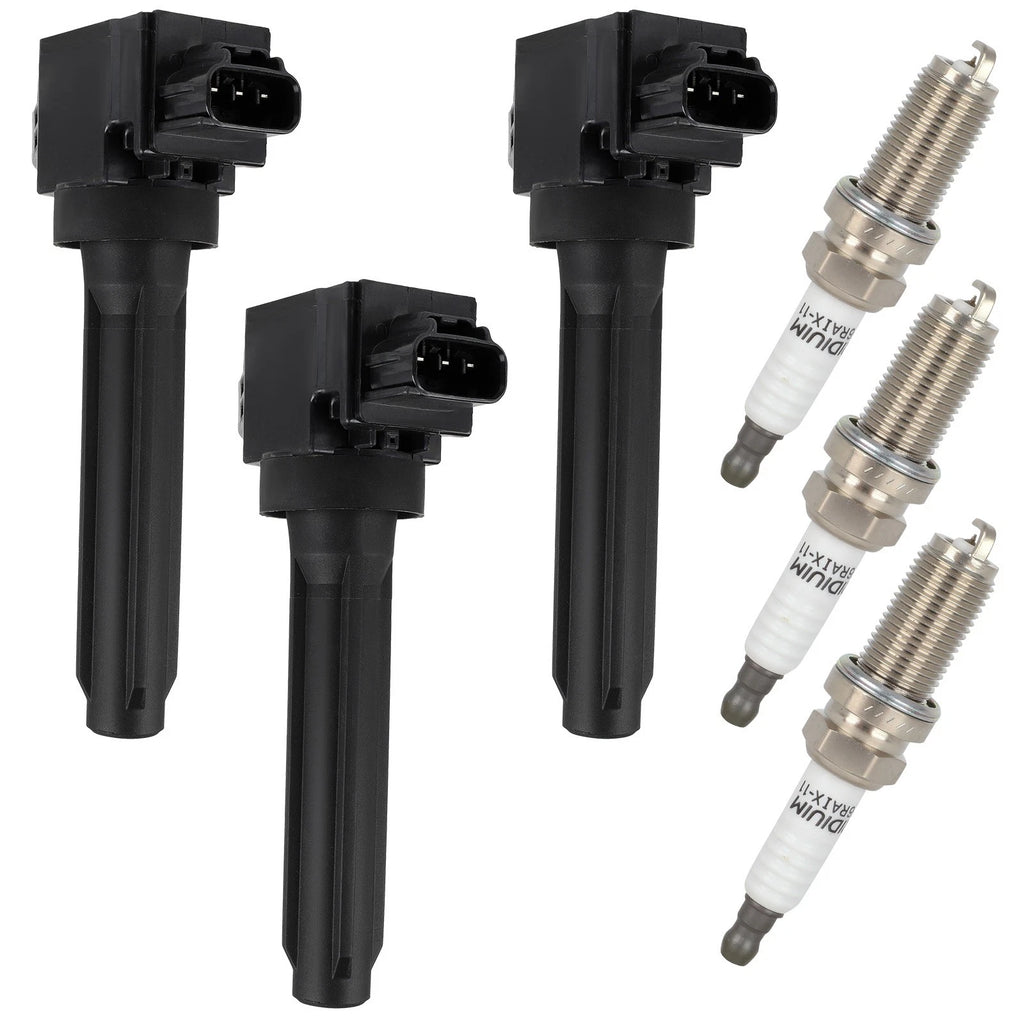 Set of 3 Ignition Coil Spark Plugs for Mitsubishi Mirage (2014–2018)