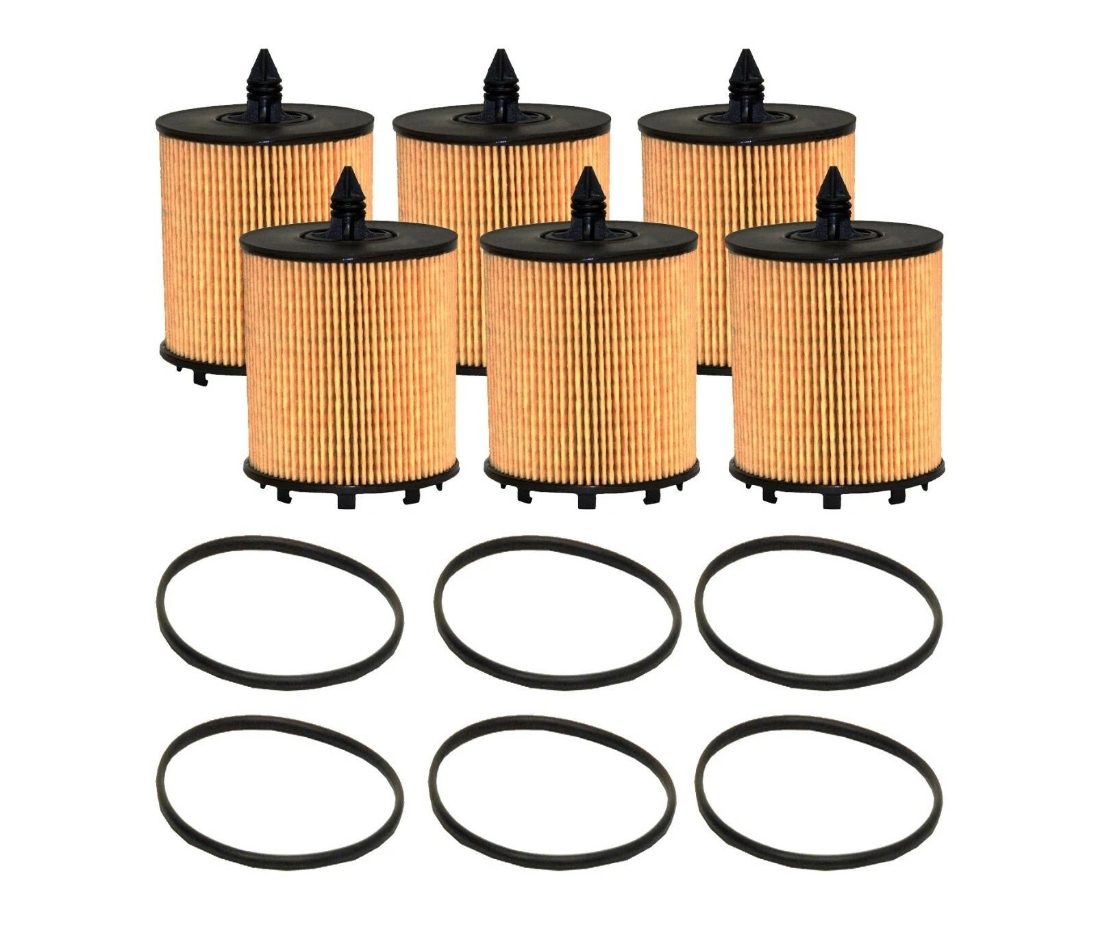 Set of 6 Engine Oil Filters for Buick Cadillac Chevy GMC Pontiac Saab (All Years)